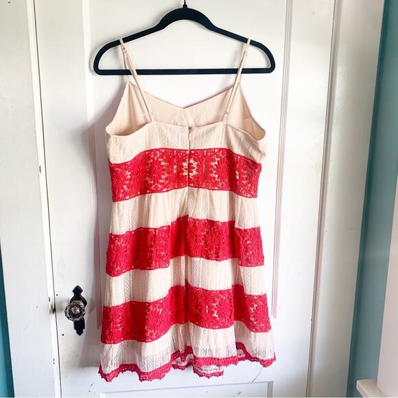 Foxiedox Anthropologie Ophelia Lace Sexy Cut Out Front Mini Dress Feminine Large - Picture 9 of 13